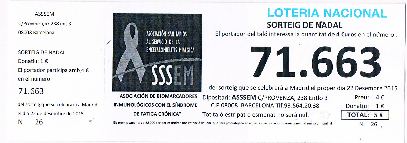 Loteria de NAVIDAD de ASSSEM